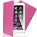 Produktbild NALIA Smart-Case kompatibel mit iPad Air 2, Ultra-Slim Cover Dünne Tablet Schutzhülle, Kunst-Leder Hardcase Multi-Ständer Tasche, Display-Schutz & Backcover Flip-Case Klapphülle Sleeve - Pink