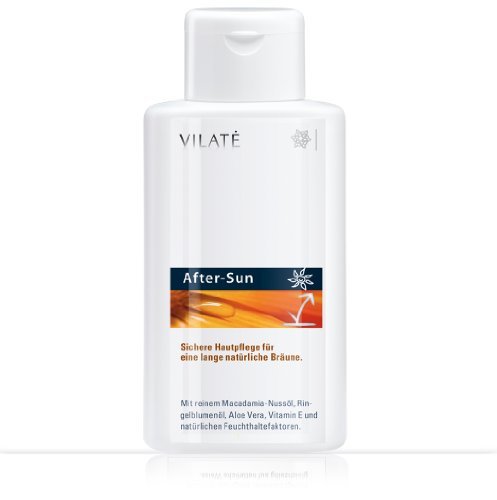 Vilate After-Sun Hautschutz! Kühlt und regenriert die Haut nach dem Sonnenbad. Mit viel Aloe-Vera Gel. Inhalt 250 ml