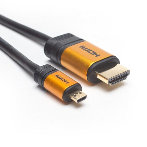aricona Micro HDMI Kabel 3m â€“ HDMI auf Micro HDMI â€“ Verbindung von Tablet, Smartphone & Digitalkamera mit Fernseher oder Monitor â€“  2.0 Typ A auf Typ D