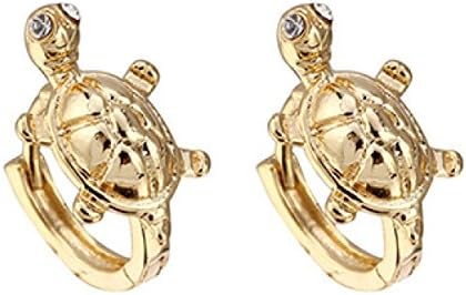FAONL Fashio Nable Cute Little Turtle Zircon Earrings,1-OneSize