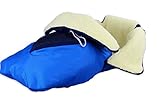 gemütlicher und wärmender Schlitten-Fußsack in Blau