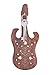 Produktbild Holzschlüsselhalter mit Gitarrenform Floral Steam Design Sheesham Holz & Messing Inlay Schlüsselhalter für Regal Key Organizer Key Stand für Schlüssel mit 5 Haken 9 Zoll