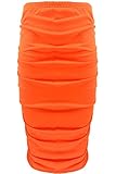 Womens Ladies Plain Stretchy Long Side Ruched Pencil Tube Pencil Tube Bodycon Fit Midi Length Skirt