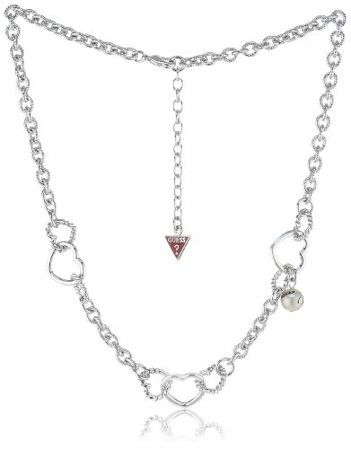 Guess Damen-Kette mit Anhnger Edelstahl rhodiniert 45 cm