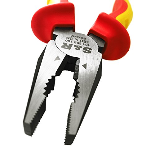 S&R VDE-Kombizange 160mm Universalzange , Backen 35 mm, VDE geprüft Serie 1000V - 3