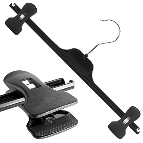 10 Kunststoff Kleiderbügel mit verschiebbaren Klemmen, 35cm Hangerworld - 2