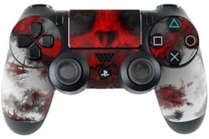 Skins4u Controller Aufkleber Design Schutzfolie Skin kompatibel mit Sony Playstation 4 PS4 War Light