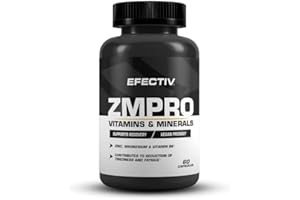 Efectiv Sports ZM PRO | Blend of Zinc, Magnesium and Vitamin B6 | Supports and Maintains Testosterone Levels | Reduces Tiredness and Fatigue | 30 Servings | 120 Capsules