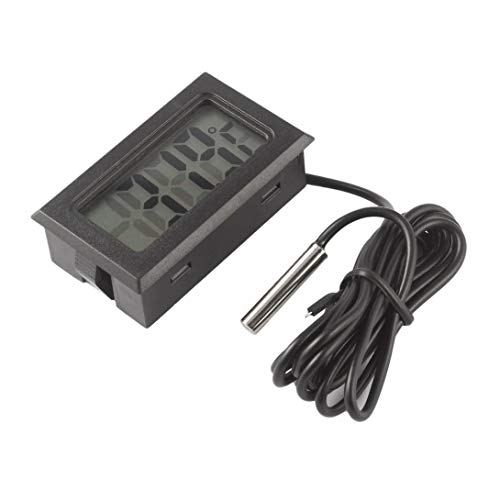 Preisvergleich Produktbild Swiftswan TL8009 Mini Digital LCD Thermometer für Kühlschrank Kühlschrank Gefrierschrank Temperatur -50~110 ° C Schwarz Indoor Kitchen Metasure