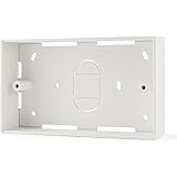 rhinocables Ethernet Back Box for Faceplate, Fits Wall Plate for Ethernet Cable Networking Sockets (32mm, Double Gang Size)