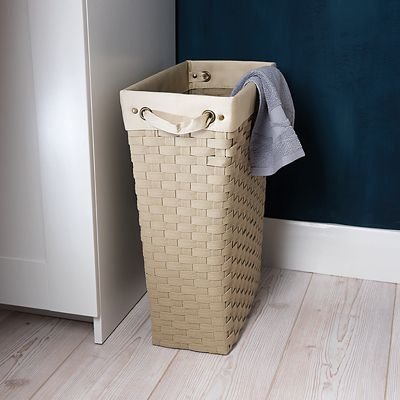 Extraschmaler Gewebter Wäschekorb, Polypropylen, 21 x 40,5 x 51cm H, 30 Liter - 3