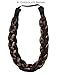 CHUNKY PLAIT HIGH QUALITY PLAITED THICK HEADBAND AVAILABLE IN 14 NATURAL COLOURS (6 (Choclate Brown))