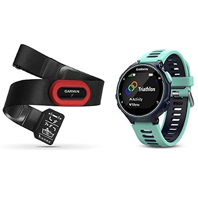 Garmin Forerunner 735XT HRM-RUN bleue et vert d’eau - Montre GPS multisports avec cardio poignet