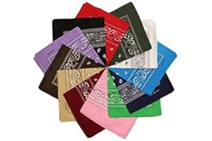 Boolavard 100% algodón 1pcs, 6pcs o 12pcs paquete Bandanas con el color Original de patrón de Paisley de opción sombreros/pelo