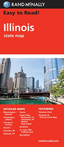 Télécharger Rand Mcnally Easy to Read Illinois: State Map Livre PDF Gratuit