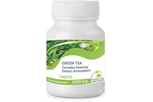 Green Tea 1000mg Camellia Sinensis Extract Antioxidant Health Food Supplement Vitamins 250 Tablets Pills Nutrition Supplements Britain Quality in Bottlles HEALTHY MOOD UK