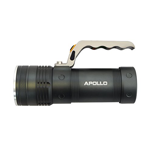 Apollo LED Taschenlampe Torch Police PRO 1200, Handleuchte Länge: 17cm, Anthrazitfarbene Handlampe, inkl. Akku und Ladekabel - 2