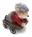 Produktbild HappyGifts Weihnachtsdeko Figuren - Maus liegend auf Schlitten mit Rädern