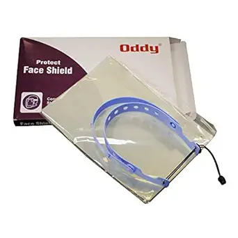 Oddy Face Shield Moveable Head Gear (250 Micron) in Blue, Pink