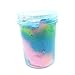 Produktbild samLIKE Flauschige Slime Fluffy Schleim Putty Rainbow Clouds - Floam Duft Schlamm Spielzeug mit Perle, Druck Entlastung Spielzeug für Kinder und Erwachsene, Dehnbar / Non Toxic / Weich ( 120ml)