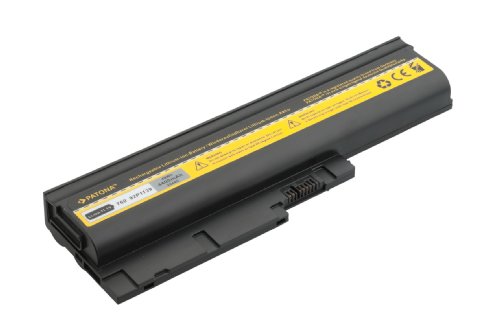 PATONA Laptop Akku für IBM ThinkPad T61p | R60e | R60e 0656 | R60e 0657 | R60e 0658 | R60e 0659 | T60 1951 | T60 1952 | T60 1953 | T60 1954 | T60 1955 and moe… – Lenovo ThinkPad R61 | R61e | T61 – ThinkPad T500 | R500 | W500 | SL400 | SL500 – [ Li-ion; 4400mAh; schwarz ] - 4