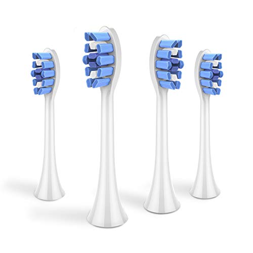 HAMSWAN Pack de 4 Têtes de Brosse à Dents Électrique Brossettes De Rechange PTR-C5 Sonique pour Toute La Famille