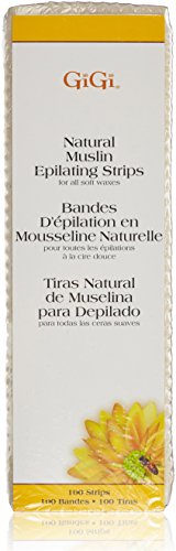 GiGi Natural Muslin Epilating Strips Pack of 100 Large Strips (pack of 2)