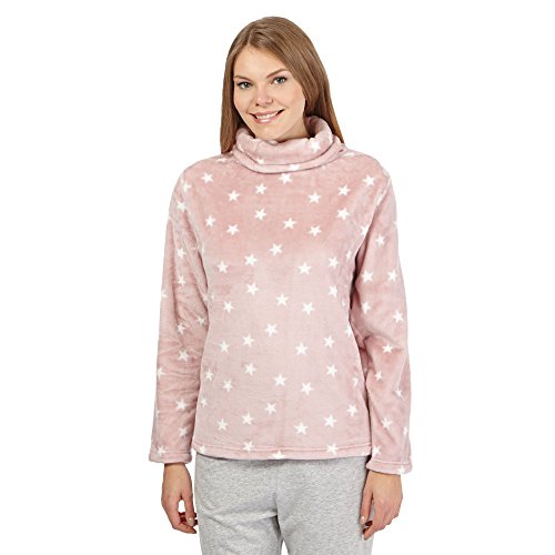Lounge & Sleep Womens Pink Cowl Neck Pyjama Top 18