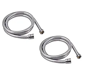 od Stainless Steel Flexible Health Faucet Shower Tube Pipe, 1.0mtr.(Pack of 2)