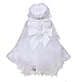 Cinda Girls Christening Gown with Bonnet and Cape White 0 - 3 Months