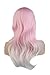 S-noilite® Fashion Womens Long Wig Wavy Curly Hair Harajuku Style Cosplay Anime Full Wigs (Mix Pink White)