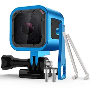 Nechkitter Aluminum Frame Housing Case for GoPro Hero 5 Session / 4 Session/Hero Session, CNC Aluminum Alloy Solid Protective Case with Wrench ?Blue
