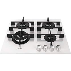 Whirlpool GOW6423WH plaque Intégré Gaz Blanc - Plaques (Intégré, Gaz, Blanc, Rotatif, Devant, 0,85 m)
