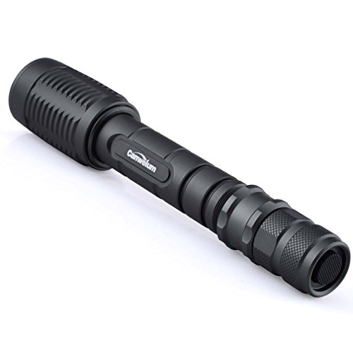 Canwelum Ultra-helle Zoom CREE LED-Taschenlampe, Aufladbare Taschenlampe mit 2 x Batterie und mit intelligenten Schwanz Button Switch (A Komplett-Set mit Akku und Ladegerät) - 2