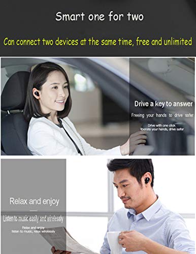 YXLYLL Echte drahtlose Ohrhörer Bluetooth 5.0 mit Mikrofon Ipx7 wasserdicht wirklich schnurlose kleine Kopfhörer, In-Ear-Bluetooth-Kopfhörer.-Blue