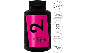 DUAL Pro F-BURNER | Anche Senza Sport | Per Donne E Uomini | 100 Capsule Vegan |Complesso Di Sostanze Attive|Senza Additivi Aggiuntivi|Alte Dosi| 100% Naturale|Per Vegani E Senza Glutine| Made In EU