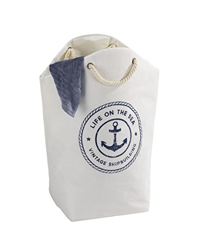 Wenko 62000100 Wäschesammler Sylt Shopper, Fassungsvermögen 58 L, 53 x 60 x 25 cm, beige - 2