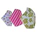 Lovely Feeding Bandana Bibs for Babies and Toddlers Set of 3(flower and star)