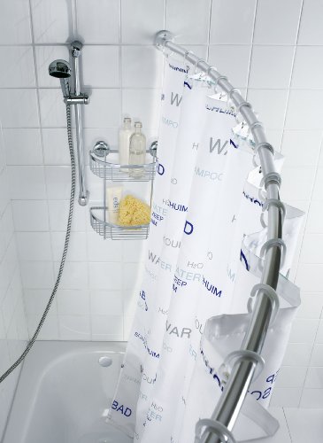 Wenko 19226100 Teleskop-Badewannenstange bogenförmig Chrom, Aluminium, Chrom - 3