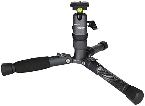 Rollei City Traveler Mini - Super leichtes Tischstativ aus Carbon, Ministativ perfekt fÃ¼r DSLM Kameras, Smartphones, Actioncams und 360 Grad Kameras, Arca Swiss kompatibel, incl. Kugelkopf und Stativtasche - Titan