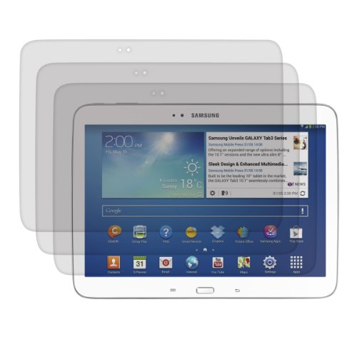 3x kwmobile Folie matt für Samsung Galaxy Tab 3 10.1 Displayschutzfolie – Schutzfolie Anti-Fingerabdruck Displayschutz Displayfolie entspiegelt - 2