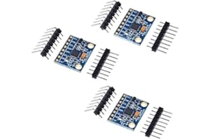 10GTEK GY-521 MPU-6050 3 Axis Accelerometer Gyroscope Module 6 DOF 6-axis Accelerometer Gyroscope Sensor Module, Converter Data Output IIC I2C Compatible for Arduino, Pack of 3