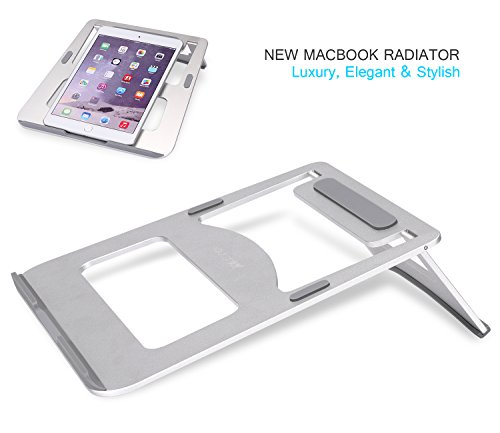 Faltbarer Laptop Ständer, J-Bonest Universal Aluminium Laptop-Standplatz Notizbuch-Kühlen Ergonomischer Komfortabler Notebook Halterung Leichtklapp Computer Halter für 11-15 Zoll (Faltbar) - 8