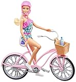 barbie fashionista articulada 2011  Barbie luce un conjunto de color turquesa con un colorido estampado de helados y un volante rosa, así como zapatillas blancas, un reloj rosa y un casco a juego.