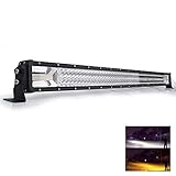 Doppelfarbe und Blitzlicht: Ein 42-Zoll-LED-Lichtbalken kann weiße und bernsteinfarbene Farben erzeugen. Sie können auch eine Taste drücken, um die Umwandlung von Licht und Blitzmodellen zu vereinfachen. Das ist sehr cool