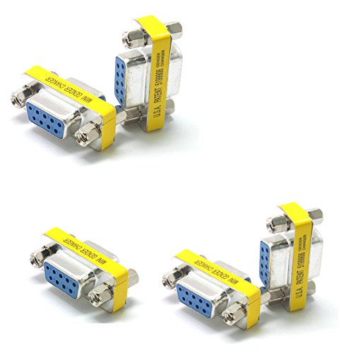 5 x Gender Changer DB9F DB9F 9 Pin Seriell RS232 D-SUB-Gender Konverter Buchse auf Buchse