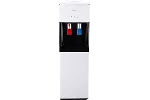 Midea Water Dispenser, Top Loading, 2-taps Equipped with Hot Cold Temperature, Floor Standing, Child Safety Lock, Ice Cold Technology, Best for Home, Kitchen & Office, White, YL1675S-W