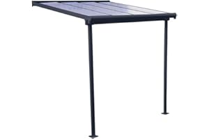 Palram - Canopia Aluminium Terrassenüberdachung Sierra | Anthrazit | 230x230x300 cm