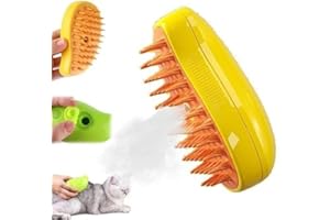 SEANTIE Steamy Cat Brush 2024 - Cepillo de vapor para gatos 3 en 1, cepillo de pelo de gato para eliminar el pelo enredado y suelto, para pelo largo y corto