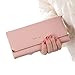 Produktbild Kauftree Damen Frauen Portemonnaie Geldbörse Geldbeutel Brieftasche Kreditkartenhülle Wallet Lang (#B Rosa)
